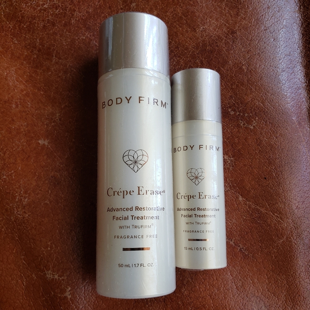NEW Crepe Erase Body Firm Advanced Restorative Facial Treatment 1.7 & 0.5 FL OZ